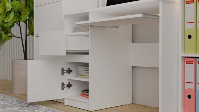 Porto Right-Side Desk – White Finish - Image 5