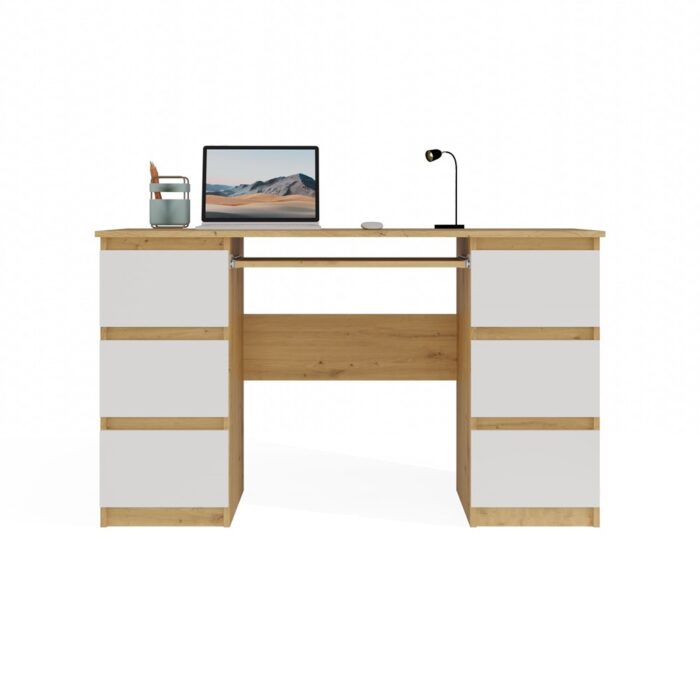Kuba Writing Desk – Oak & White Finish - Image 6