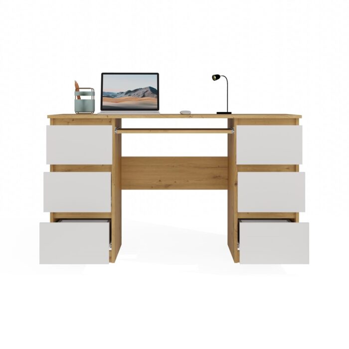 Kuba Writing Desk – Oak & White Finish - Image 7