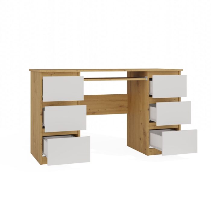 Kuba Writing Desk – Oak & White Finish - Image 15