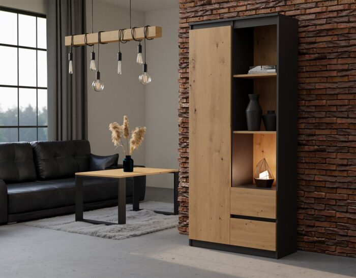 Arden RS-80 Anthracite Oak Bookcase - Image 4