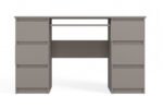 Kuba Clay Grey Desk - 6 Drawers - Image 3