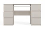 Kuba Cashmere Beige Desk - 6 Drawers - Image 3