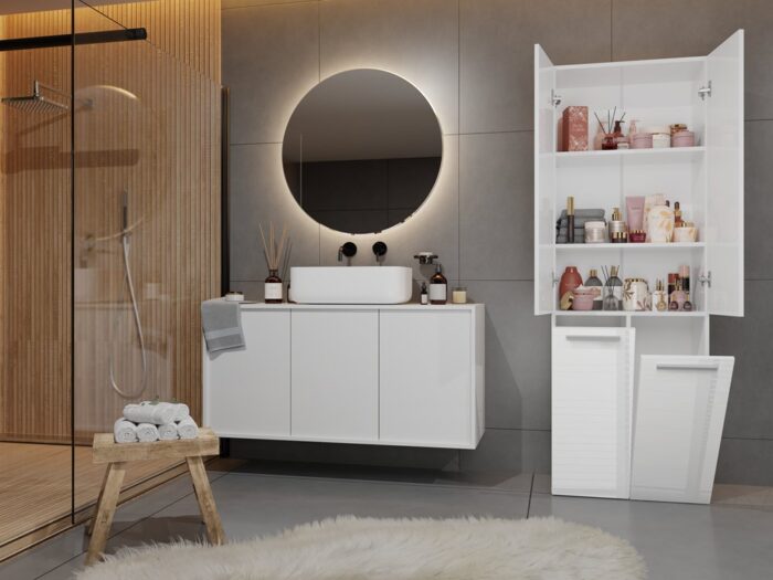 Glossy White Twin Cabinet - Image 6