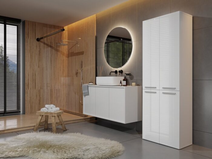 Glossy White Twin Cabinet - Image 7