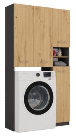 Marpol DD Bathroom Set in Anthracite / Artisan Oak