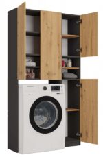 Marpol DD Bathroom Set in Anthracite / Artisan Oak - Image 2