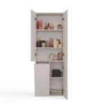 Nel 1K/DD Tall Bathroom Cabinet in Cashmere - Image 5