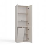 Nel 1K/DD Tall Bathroom Cabinet in Cashmere - Image 7