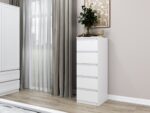 Malwa W5 Tallboy 5-Drawer Chest - White - Image 3