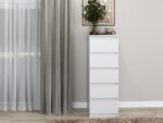 Malwa W5 Tallboy 5-Drawer Chest - White - Image 5