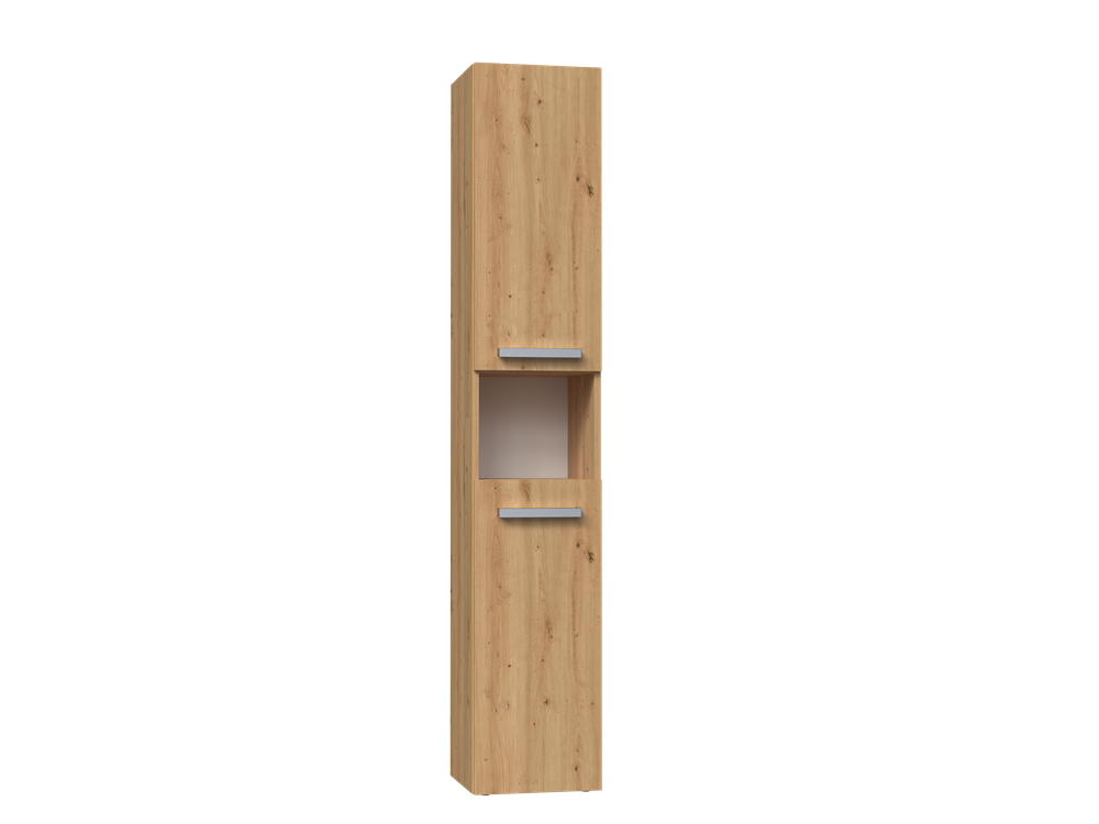 Close_1_ Nel III Tall Bathroom Cabinet in Artisan Oak - Image 2