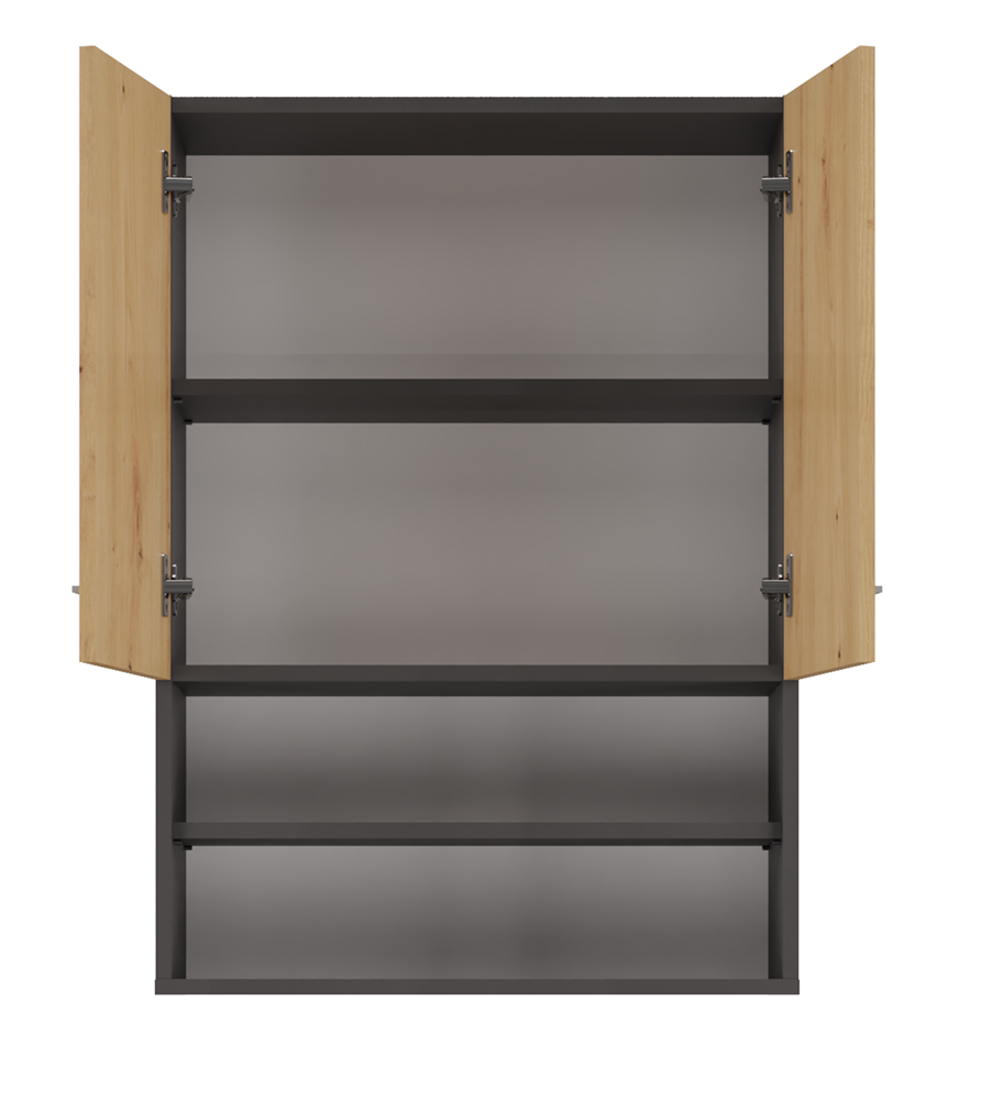 DK-open-bryla Pola MINI DK Cabinet in Anthracite / Artisan Oak - Image 3