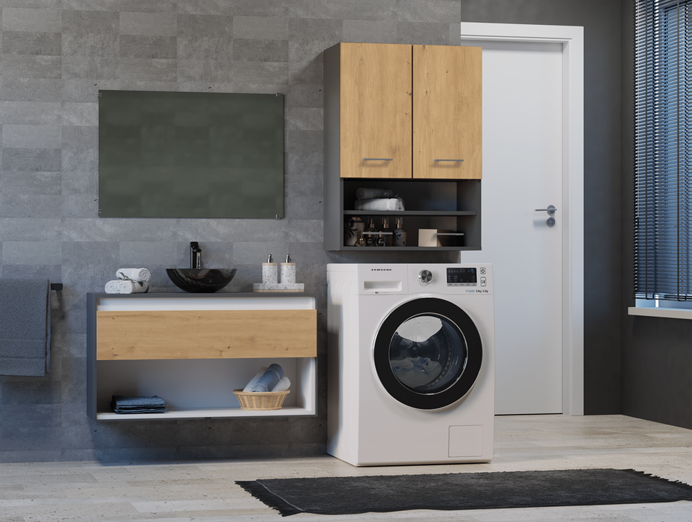 DK-wiz-allegro Pola MINI DK Cabinet in Anthracite / Artisan Oak - Image 6