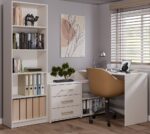 DANY Cashmere Beige Corner Desk - 3 Drawers - Image 4
