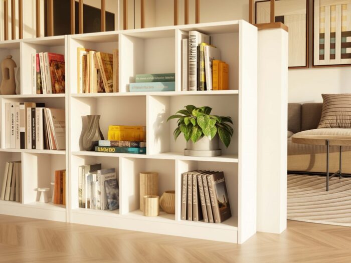 Nexa 8P White Bookcase - Image 8