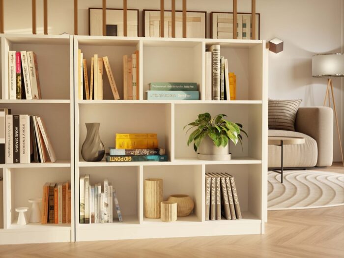 Nexa 8P White Bookcase - Image 9
