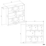 Nexa 8P Dual-Tone Bookcase - Image 7