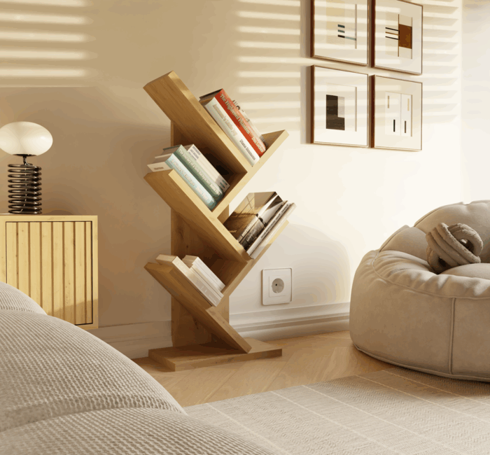 Lumo Mini Oak Shelf Unit - Image 6