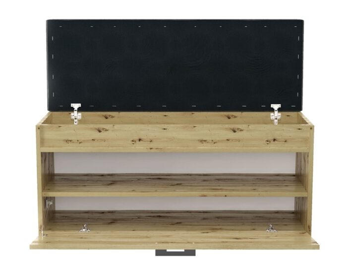 Lomera Shoe Cabinet – Oak Finish - Image 4