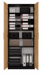 Olmo 2D Anthracite Oak Cabinet Shelf - Image 6