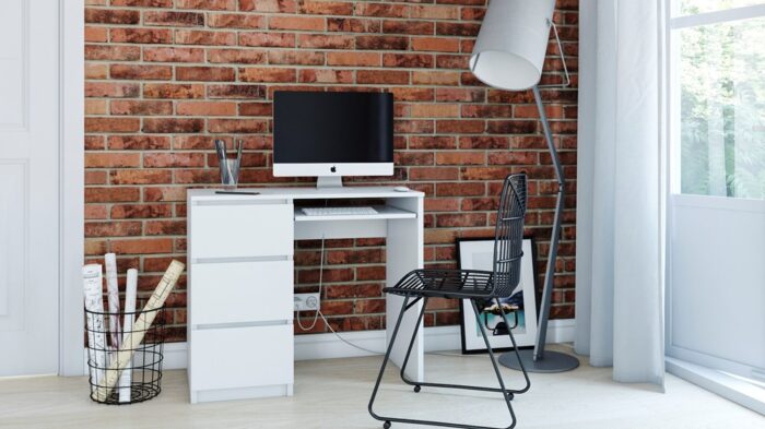 Lima Left-Side Study Desk – White - Image 3