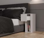 Nova 20 Compact Bedside Table – White - Image 3
