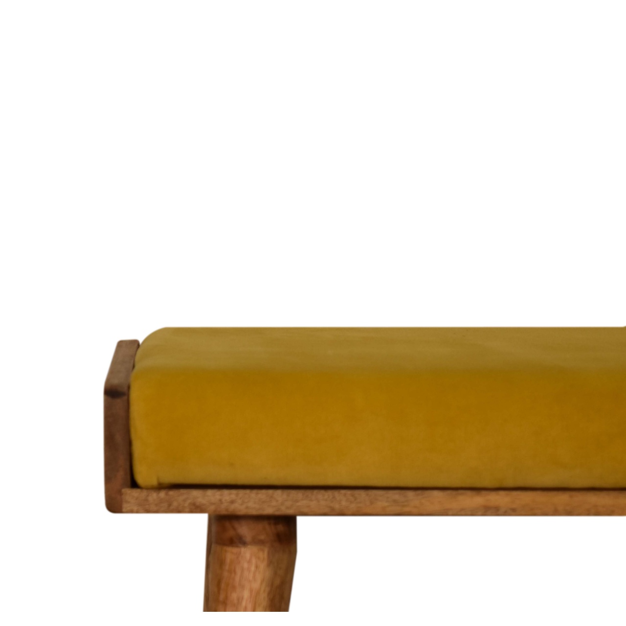 IN1599-4.jpg Mustard Velvet Tray Style Footstool - Image 3