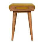 Mustard Velvet Tray Style Footstool - Image 6