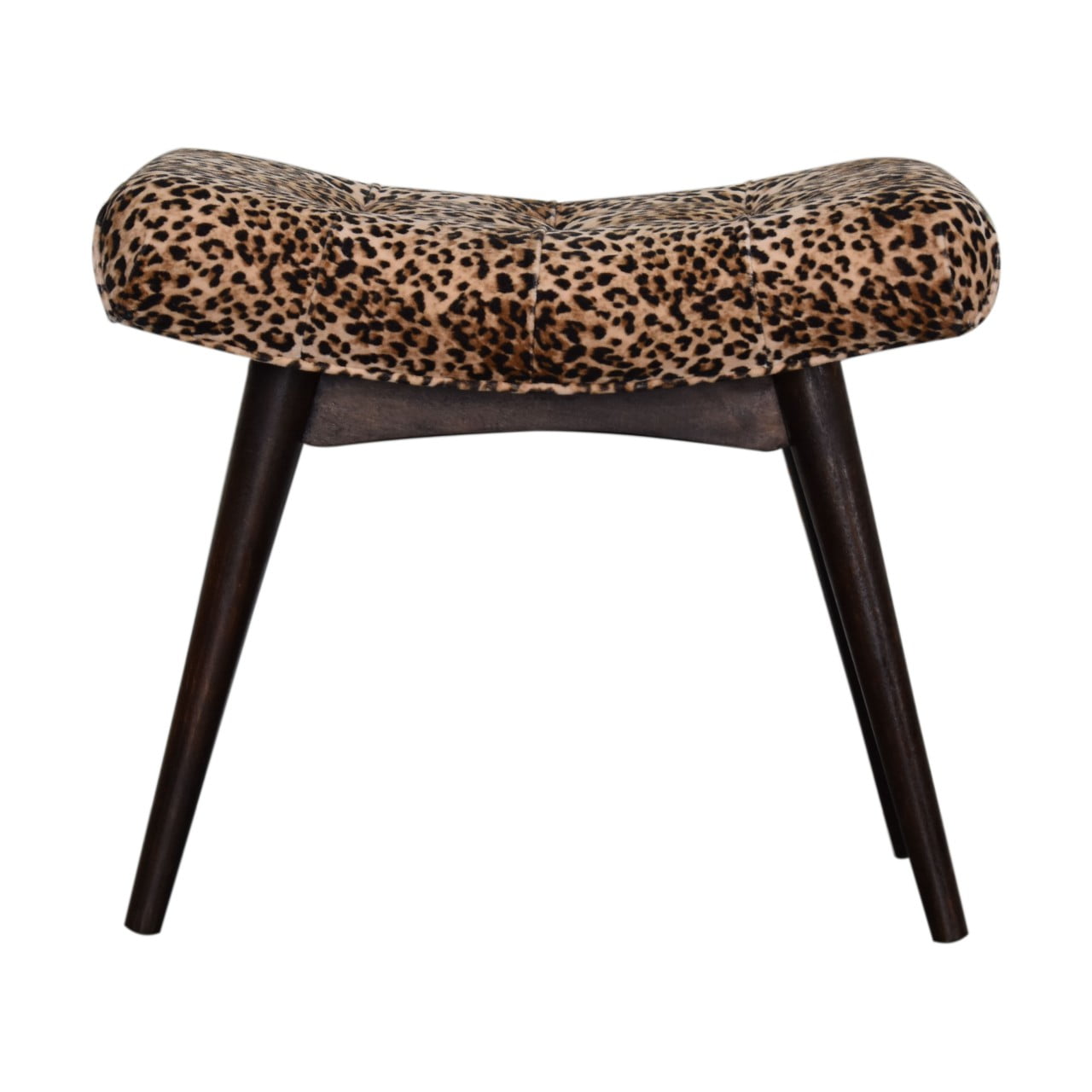 IN1712-1-1.jpg Leopard Print Curved Bench - Image 1