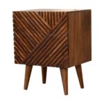 Lille 2 Drawer Chestnut Bedside - Image 2