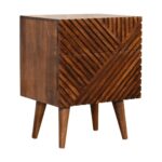 Lille 2 Drawer Chestnut Bedside - Image 3