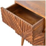 Lille 2 Drawer Chestnut Bedside - Image 6