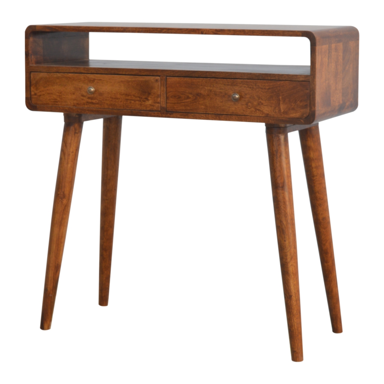 IN311-2.jpg Curved Chestnut Console Table - Image 3