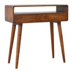 Curved Chestnut Console Table - Image 2