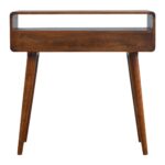 Curved Chestnut Console Table - Image 9