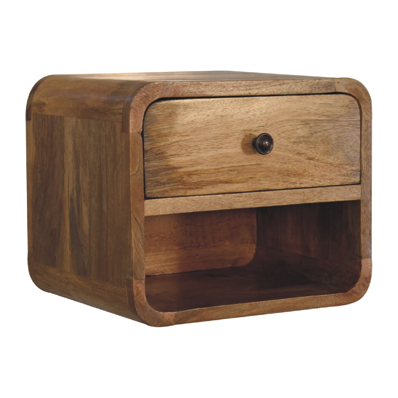 IN3266-2-1.jpg Mini Oak-ish Floating Open Bedside - Image 1