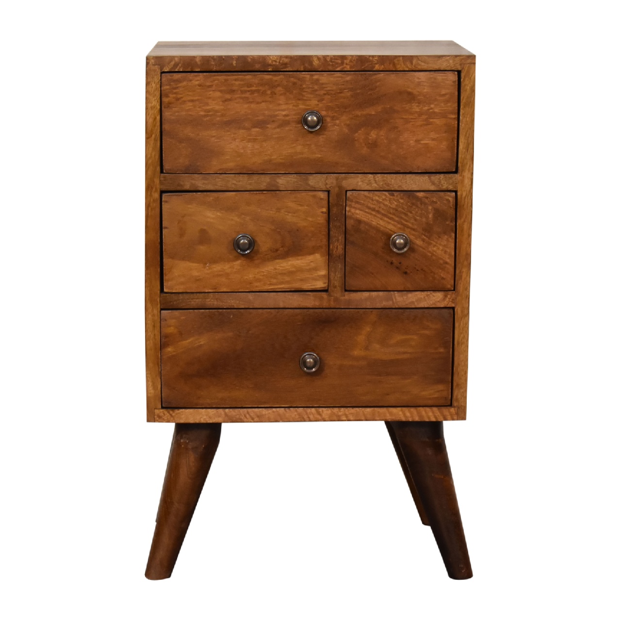 IN3278-1-1-3.jpg 4 Drawer Multi Chestnut Bedside - Image 1