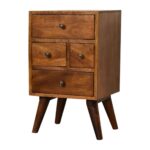 4 Drawer Multi Chestnut Bedside - Image 2