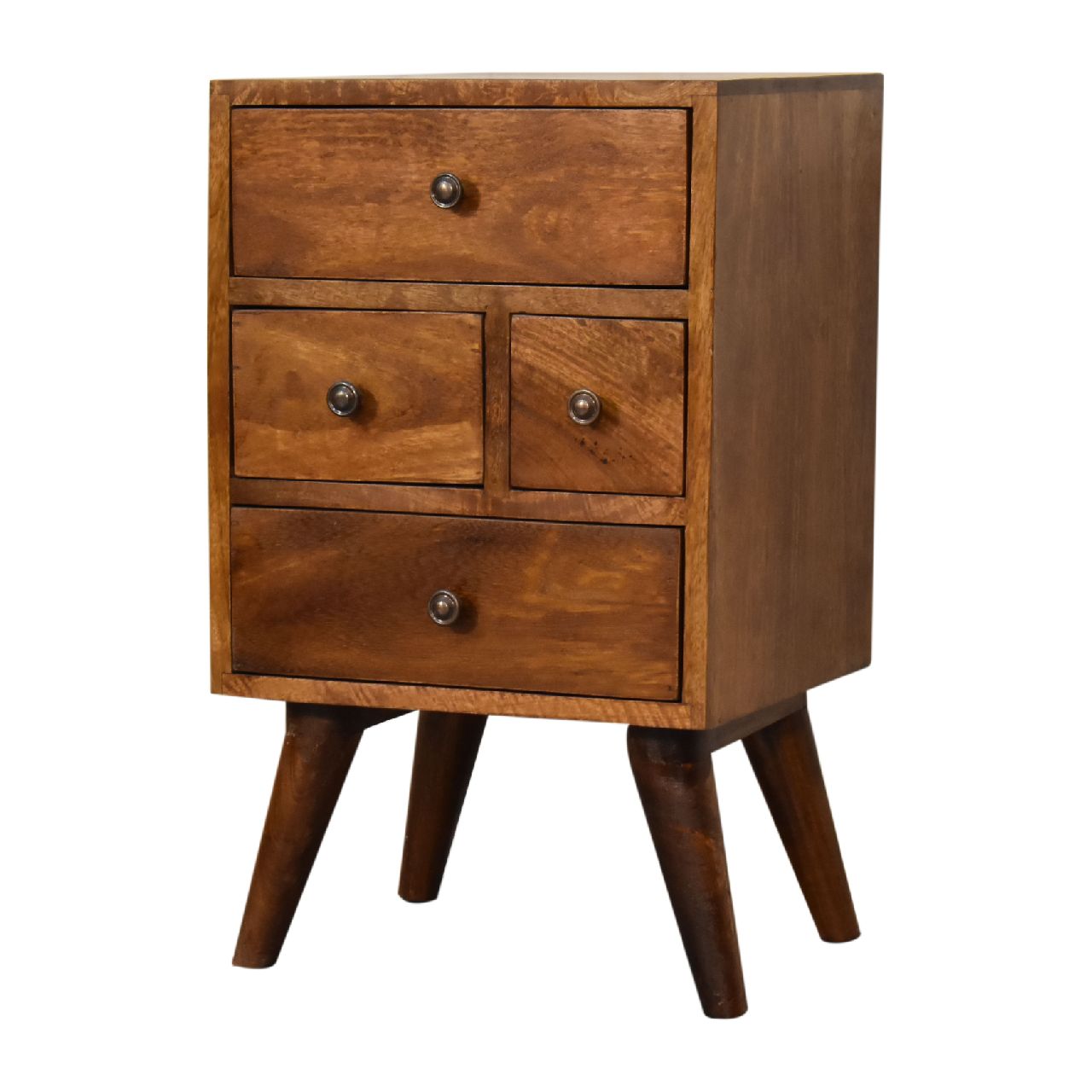 IN3278-2.jpg 4 Drawer Multi Chestnut Bedside - Image 2