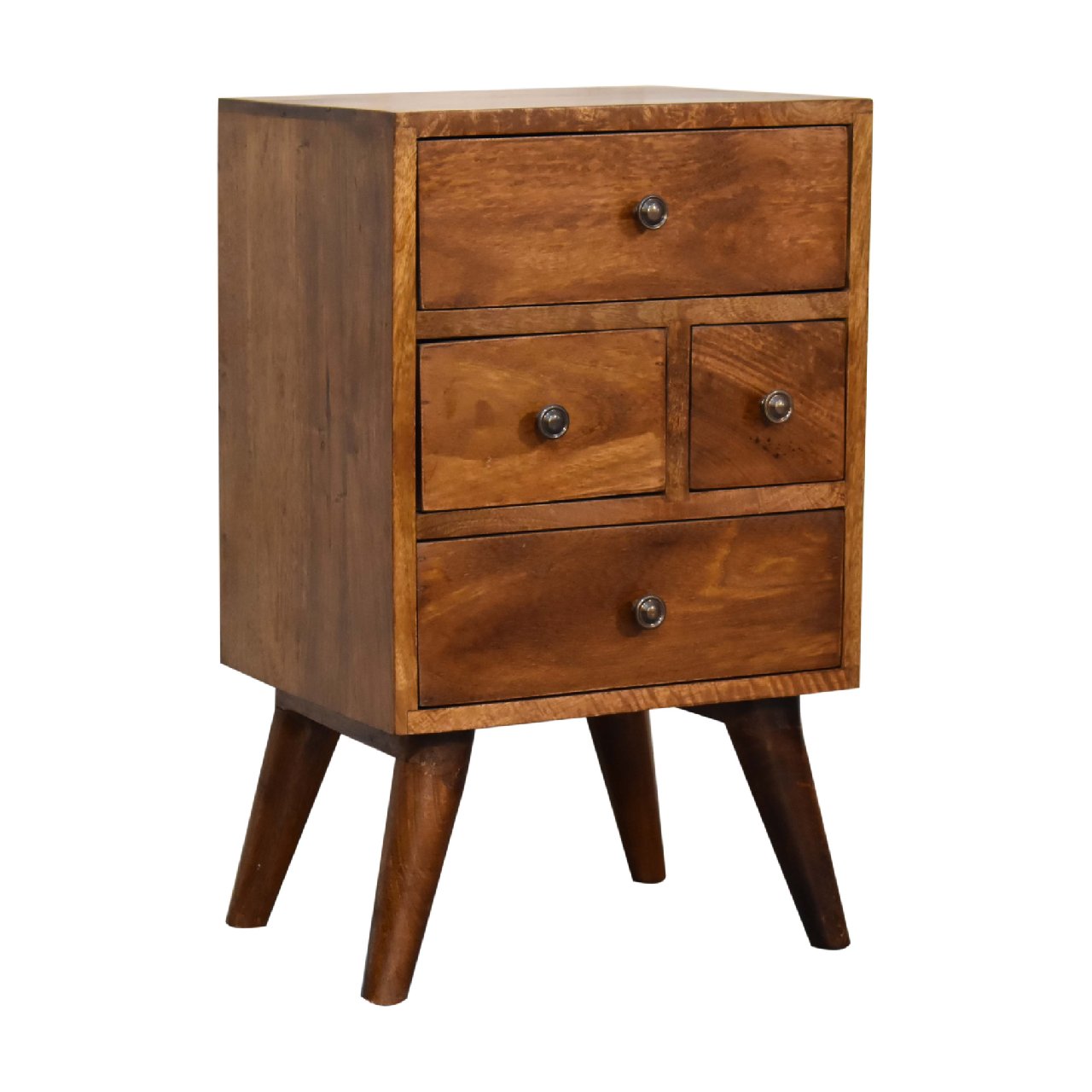 IN3278-3.jpg 4 Drawer Multi Chestnut Bedside - Image 3