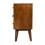 4 Drawer Multi Chestnut Bedside - Image 8