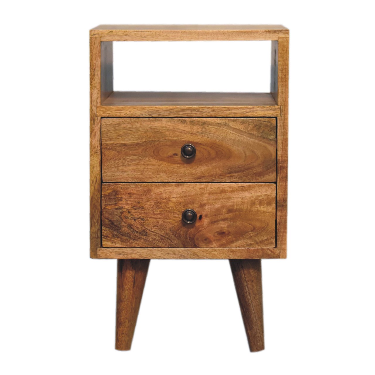 IN3293-1-1.jpg Mini Oak-ish Classic Open Bedside - Image 1