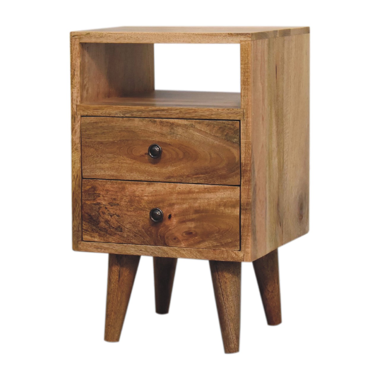 IN3293-2.jpg Mini Oak-ish Classic Open Bedside - Image 2