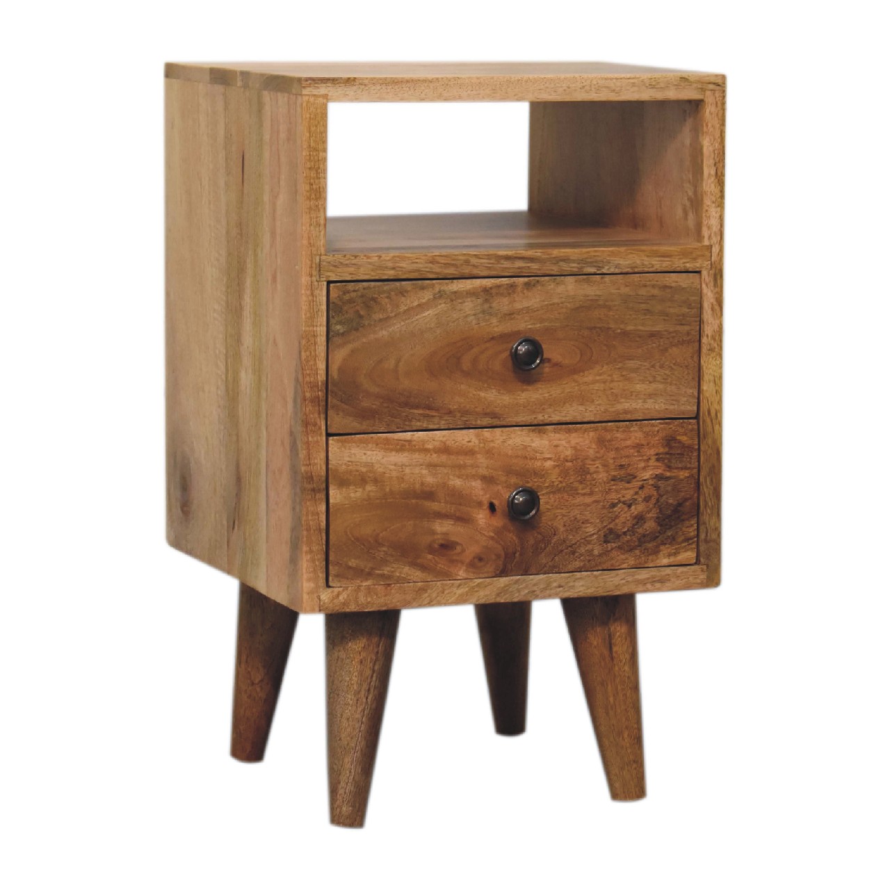 IN3293-3.jpg Mini Oak-ish Classic Open Bedside - Image 3