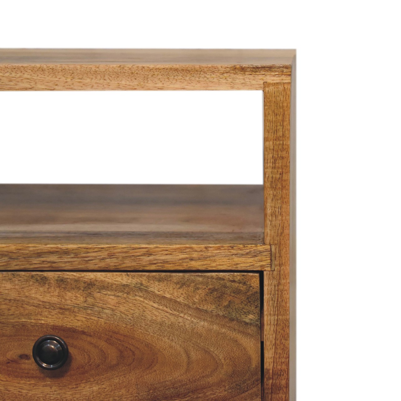 IN3293-4.jpg Mini Oak-ish Classic Open Bedside - Image 4