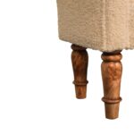 Boucle Cream Bench - Image 7