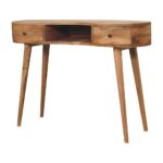 Oak-ish Wave Writing Desk - Image 3