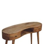 Oak-ish Wave Writing Desk - Image 5