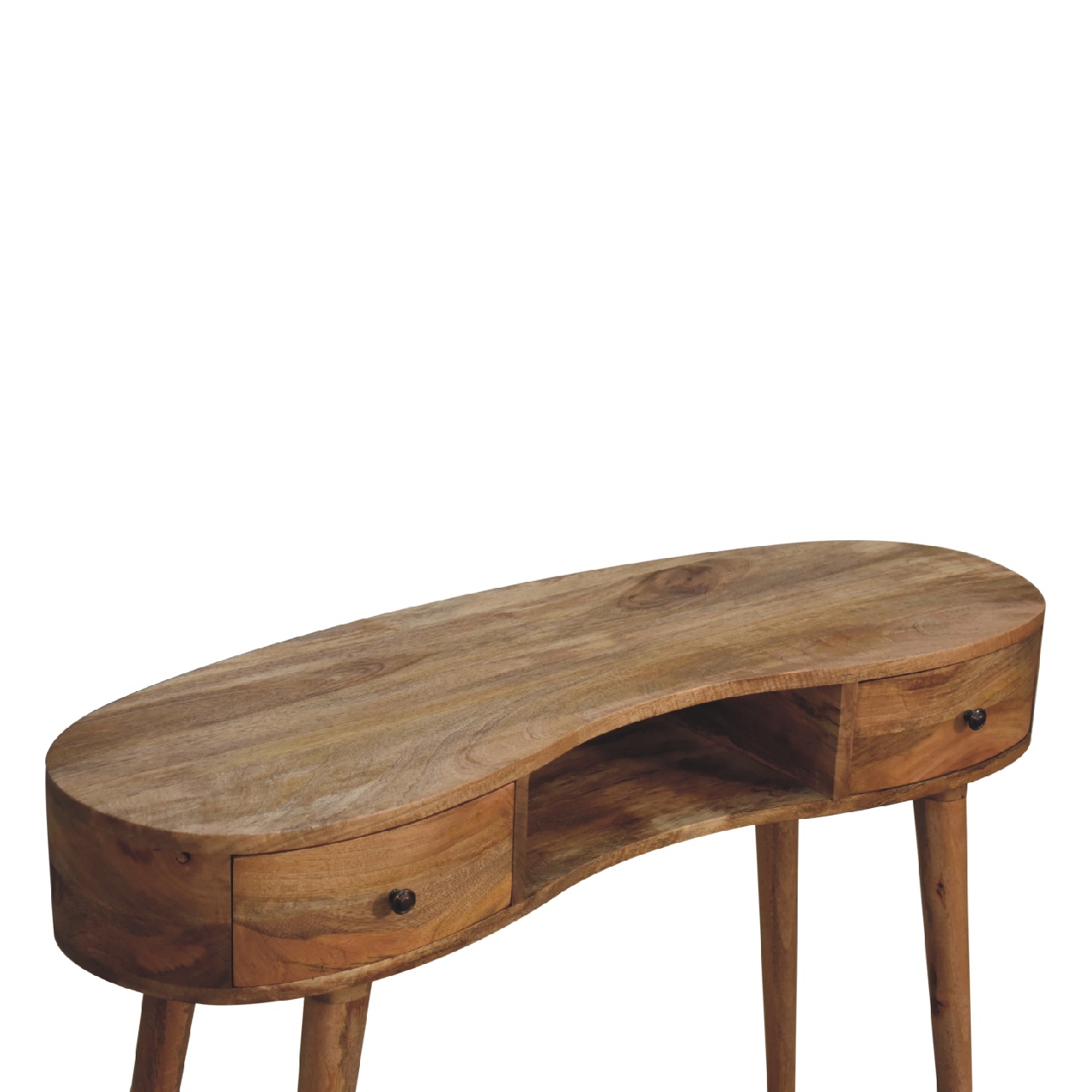 IN3320-5.jpg Oak-ish Wave Writing Desk - Image 5